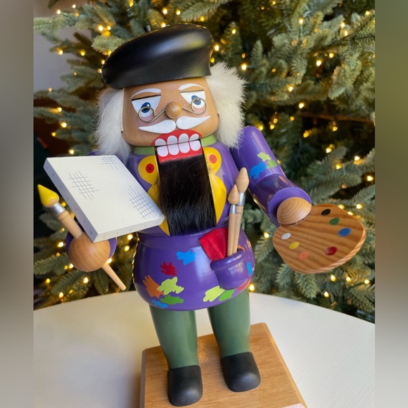 EM Mrck | Signed Rare German Made Collectible Artist Painter Nutcracker - Picture 9 of 11